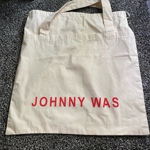 Johnny Was Logo Canvas Dust Bag / Tote / Shopper